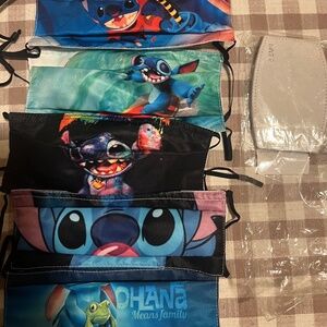 Brand new !washable Polyester masks Disney’s Stitch W/PM 2.5 filters